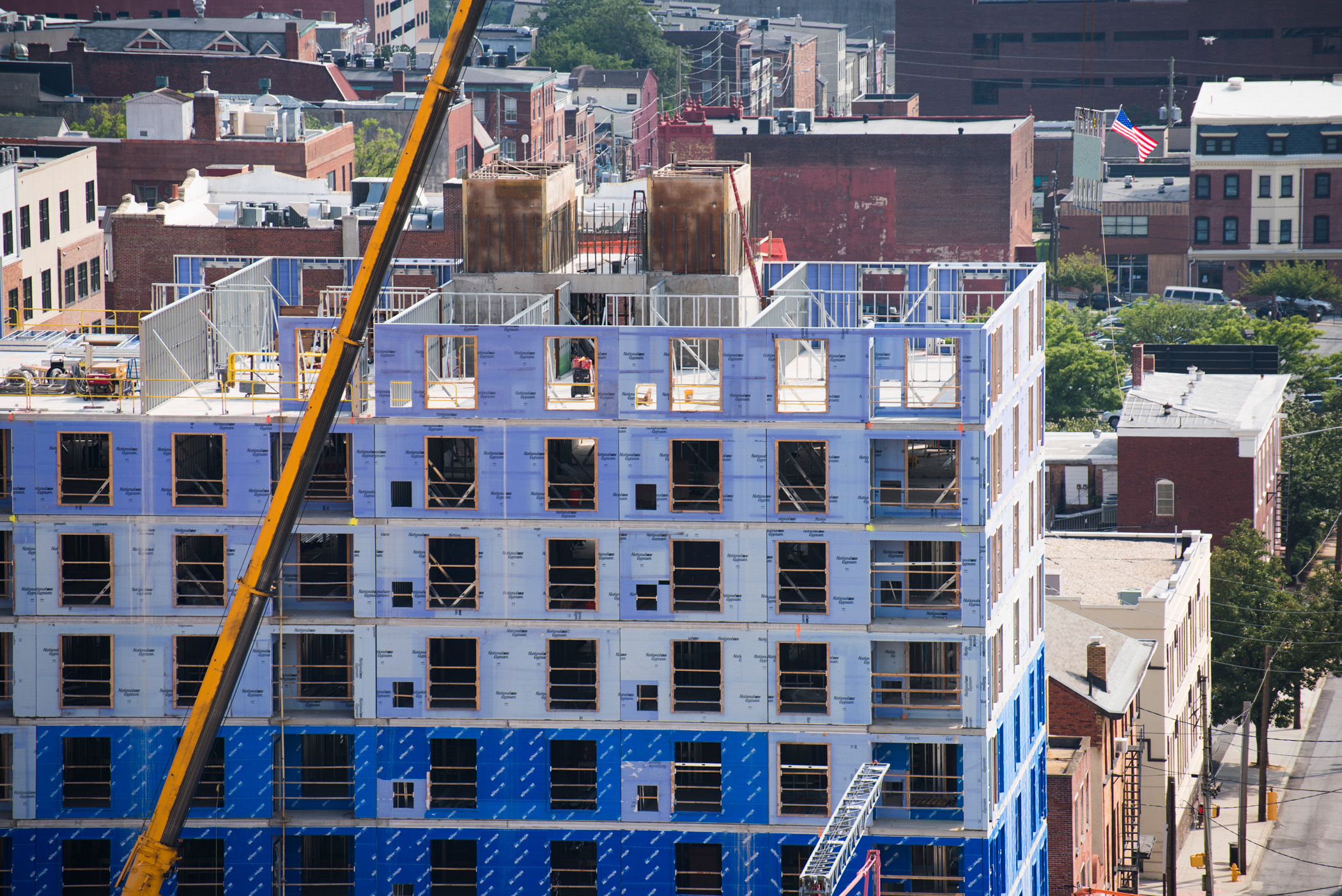 The topping out of the residences at mid-town park and mid-town park garage